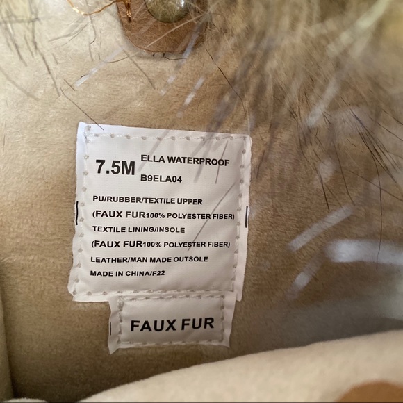 👢 JBU BY JAMBU TAN BLACK FAUX FUR LEATHER WATERPROOF TALL BOOTS! - Picture 14 of 15